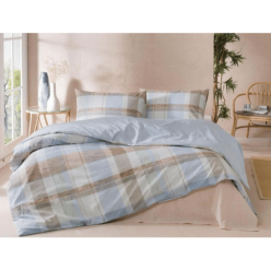 Özdilek Color Square Mavi Çift Kişilik Nevresim Takımı