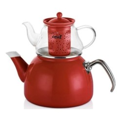 Neva N2444 Sweet Cam Demlık Seti Kırmızı