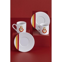 Neva N3475 Galatasaray Lisanslı Çizgili 2'li Kahve Fincan Takımı