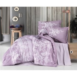 Clasy Çift Kişilik Ranforce Nevresim Takımı Bova Pembe