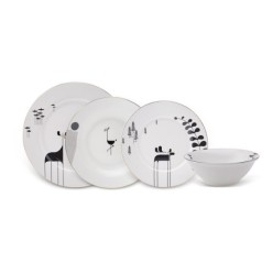 Karaca Fun Forest 6 Kişilik 24 Parça Porselen Yemek Takımı