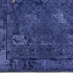 Karaca Home Salvatore Lacivert Kadife Halı 120x180 cm