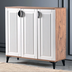 Damla Vakum Ceviz Beyaz 3'Lü Ayakkabılık