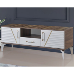 Yıldız Ceviz Beyaz TV Sehpa