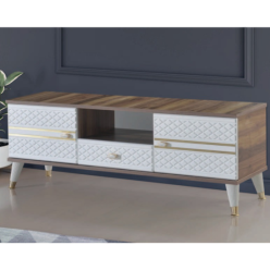 Vega Ceviz Beyaz TV Sehpa