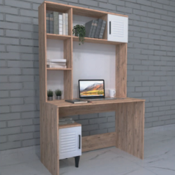 Armoni Ceviz Beyaz Çalışma Masası