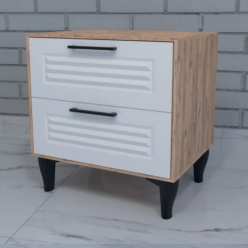  Armoni Ceviz Beyaz Komodin