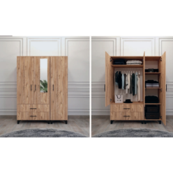 Eko Üç Kapılı Atlantik Çam Dolap