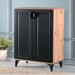 Derya Vakum Ceviz Siyah 2'Li Ayakkabılık