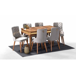 Zen Elkamet Ceviz Masa Takımı