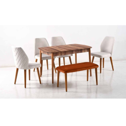 Martı Ceviz Masa Takımı