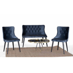 Kelebek Siyah Çay Seti 