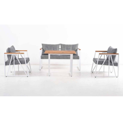 Metal Beyaz Sedir Takımı