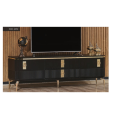 2056 Siyah Gold Tv Sehpası