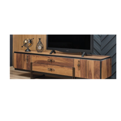 2153 Atlantik Çam Siyah Tv Sehpası