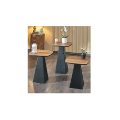 5140 Siyah Krem Yan Sehpa 3'Lü