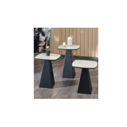 5143 Siyah Krem Yan Sehpa 3'Lü