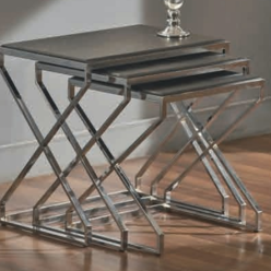 5084 Gümüş Zigon Sehpa 3'Lü