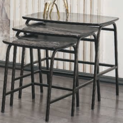 5124 Siyah Zigon Sehpa 3'Lü