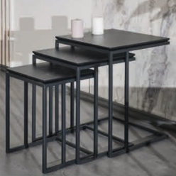 5148 Siyah Zigon Sehpa 3'Lü