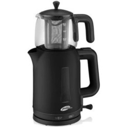 Goldmaster GM-7321 Papatya 2200 W Cam Demlikli Çay Makinesi Siyah