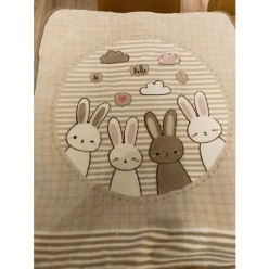 Özdilek Hello Rabbit Bebek Battaniyesi Bej 100x120 cm