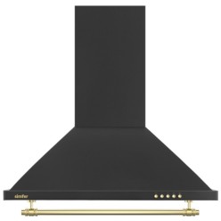 Simfer 9612 Siyah Rustik Cam Davlumbaz