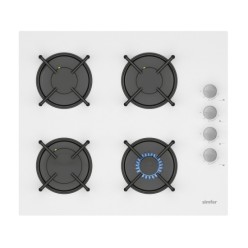 Simfer T3507 4g 60 cm Beyaz Cam Ankastre Ocak