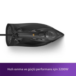 Philips Azur DST7511/80 7500 Serisi Siyah 3200 W Buharlı Ütü