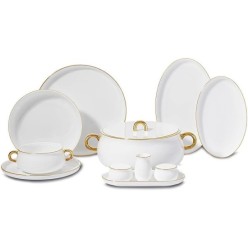 Korkmaz A8548 Aşiyan Collection 58 Parça Yuvarlak Yemek Takımı