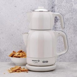 Korkmaz A331-08 Çaytema Vanilya/Krom 1600 W Çay Makinesi