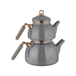 Neva N2784 Sweet Premium Grizay Emaye Demlik Seti