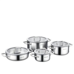 Korkmaz Aura A2794 8 Parça Çelik Tencere Seti