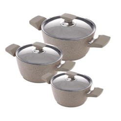 FMS Safir Granit Güveç Set Bej