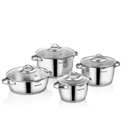 Korkmaz Stara A1969 8 Parça Çelik Tencere Seti