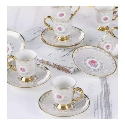 ACAR 209/12 Fiona 6'lı Kahve Fincan Takımı