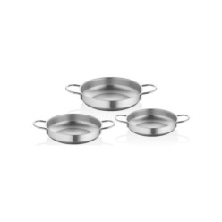 ByKardelen 3 Lü Omlet Set Inox (18-20-22)