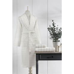 Özdilek Land Aile Bornoz Seti Krem-K.Bej