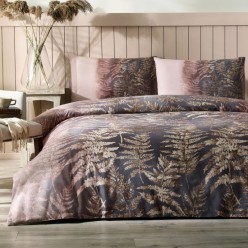 Özdilek Brisa Folha Çift Kişilik Kışlık Flanel Nevresim Takımı Pudra