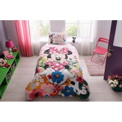 LİSANSLI DİSNEY MİNNİE TEK KİŞİLİK YORGAN SETİ 