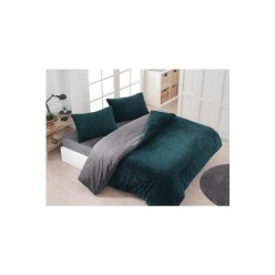  Merinos Eternity Fitilli 4’lü Petrol Mavisi Çift Kişilik Kadife Nevresim Seti
