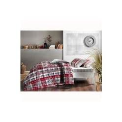 Taç Ranforce Çift Kişilik Blair Nevresim Takımı Kırmızı