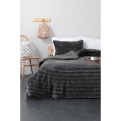 Merinos Eternity Fitilli Peluş Tek Kişilik Nevresim Takımı - Antrasit