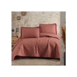 Clasy Ranforce Yatak Örtüsü Çift Kişilik Tafana V5 Kiremit