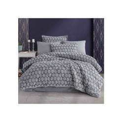Clasy Welsoft Jakarlı Çift Kişilik Uyku Seti Perle V4 Gri
