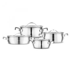 Karaca Kuzina 8 Parça Çelik Tencere Seti