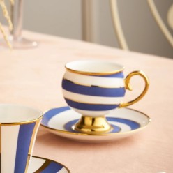 İstanbul Porselen Efsun 6 Kişilik Kahve Fincan Takımı 