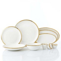 Korkmaz Elektra Collection 60 Parça Platin Yemek Takımı