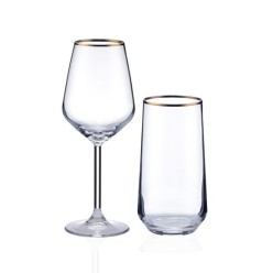 Korkmaz Elegance Gold 24 Parça Bardak Seti A9140