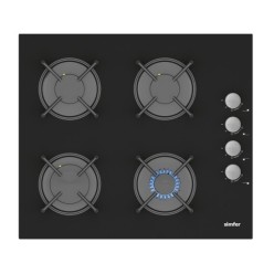 Simfer 3500-N 60CM Ankastre Siyah Cam Ocak 4G Emaye Izgara